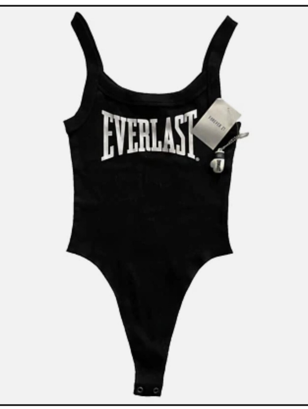 Forever 21 x Everlast High Cut Thong Bodysuit Black NWT